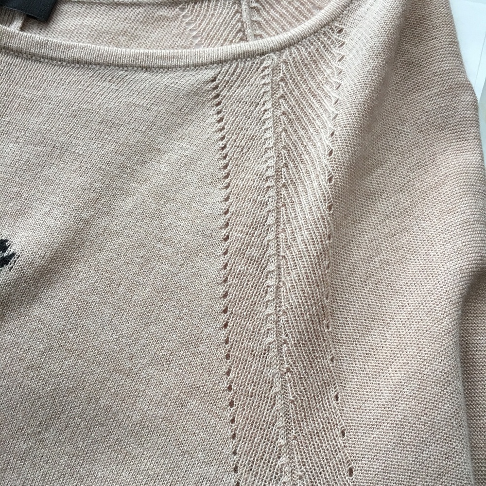 ANN TAYLOR OWL HIGH LOW SPRING SWEATER XS - Picture 5 of 8